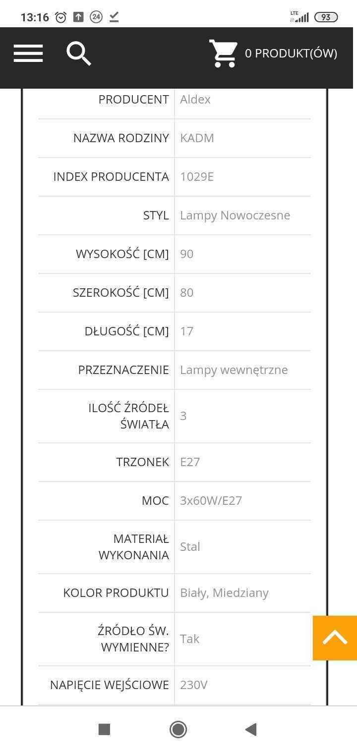 Lampa Aldex KADM - biała 3 klosze do salonu, sypialni