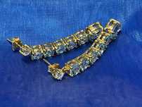 Brincos prata 925 banho ouro 4,5 cm