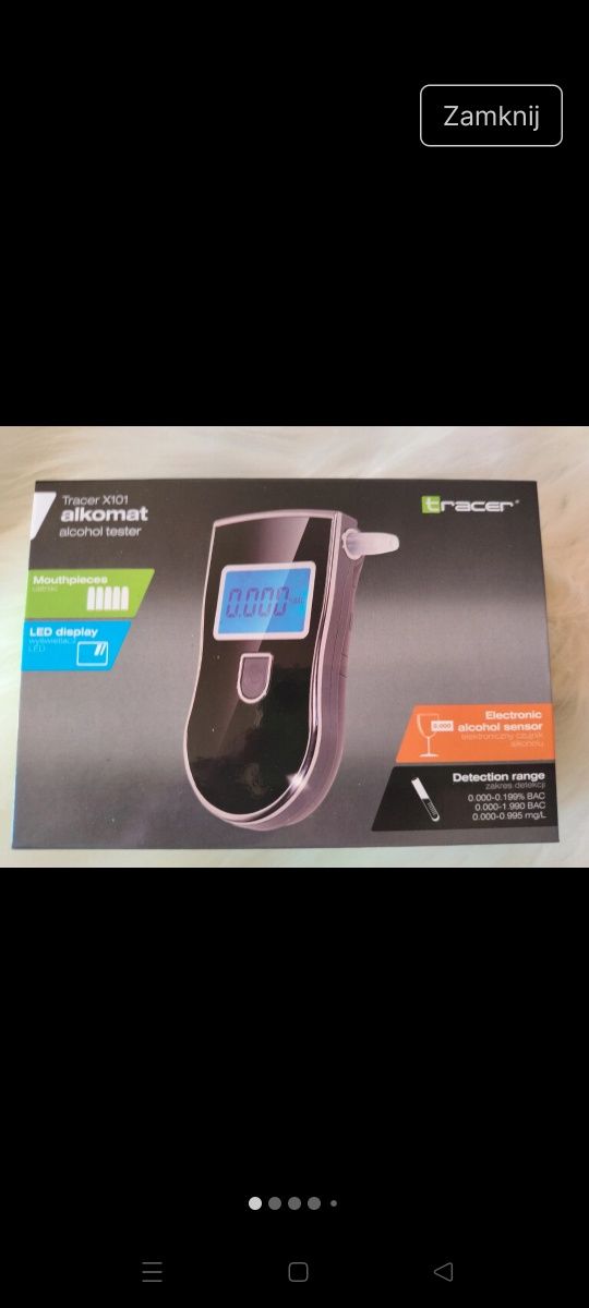 Nowy alkomat Tracker X101