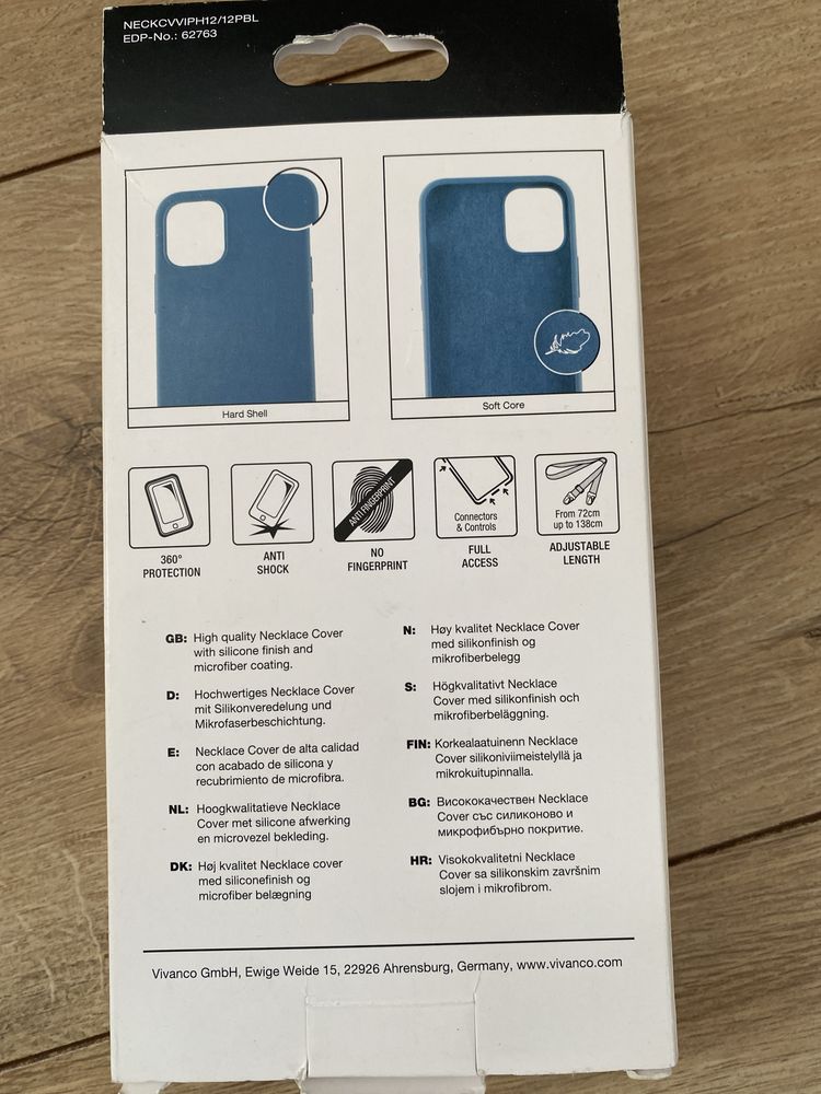 Etui na iPhone 12/12 Pro ze smyczą