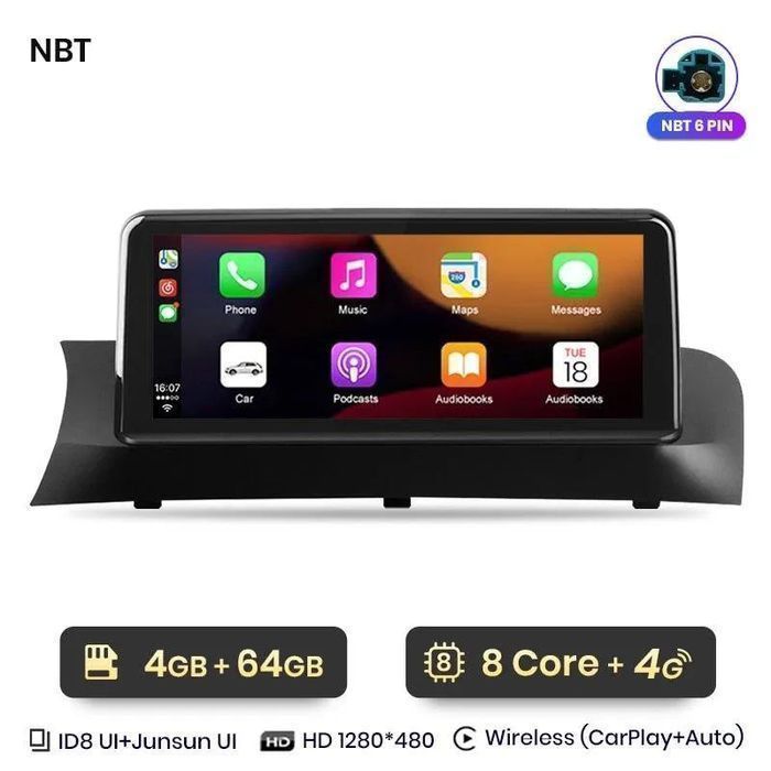 Radio Nawigacyjne BMW X3 F25 X4 F26 z CarPlay, 4-64 GB