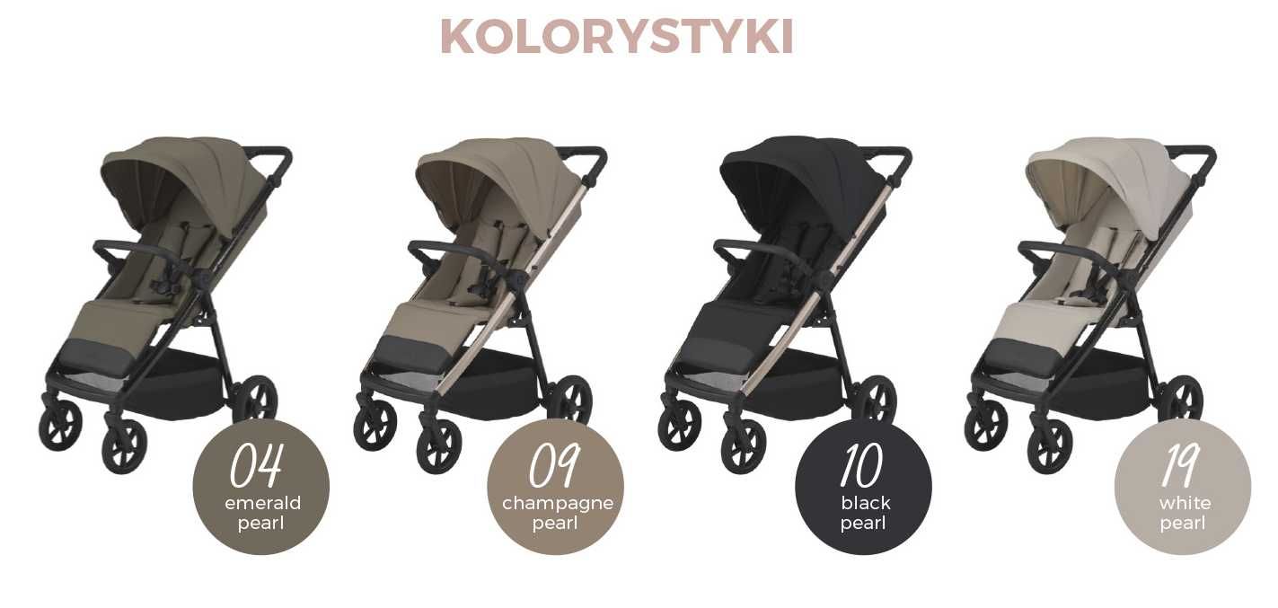 Wózek Spacerowy ESPIRO Pearl Spacerówka Lekka Kompaktowa Do 22kg