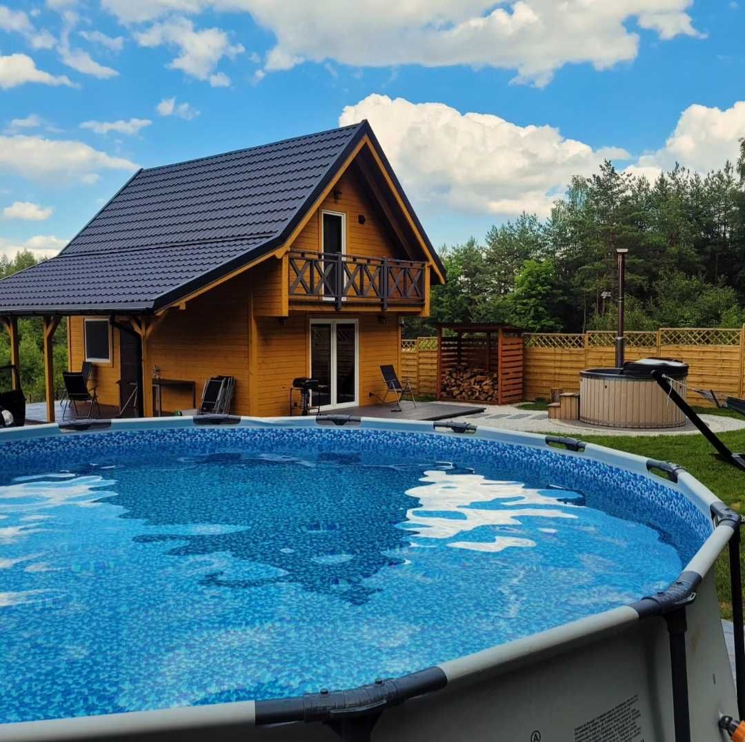 Oaza Szkotowo - domek całoroczny z kominkiem i jacuzzi na Mazurach