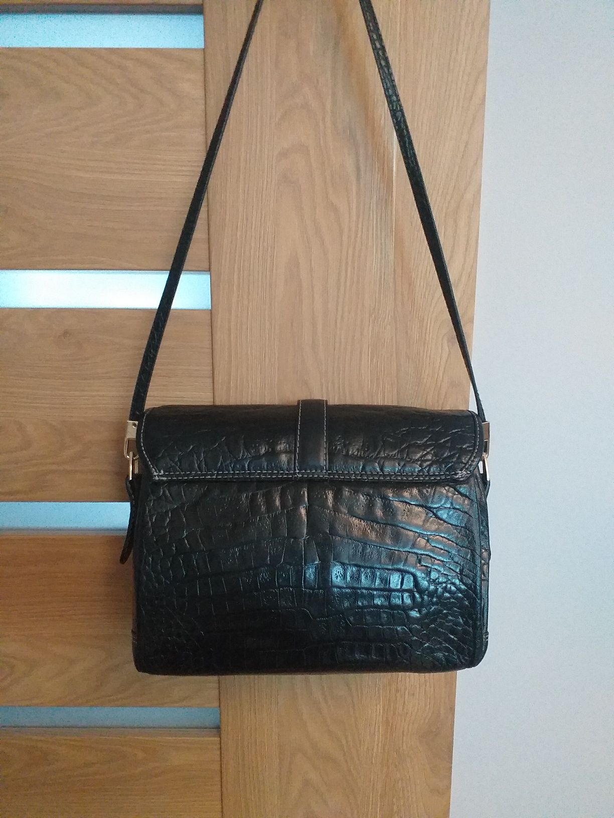 PREMIUM GIANFRANCO FERRE oryginalna skóra naturalna torebka crossbody