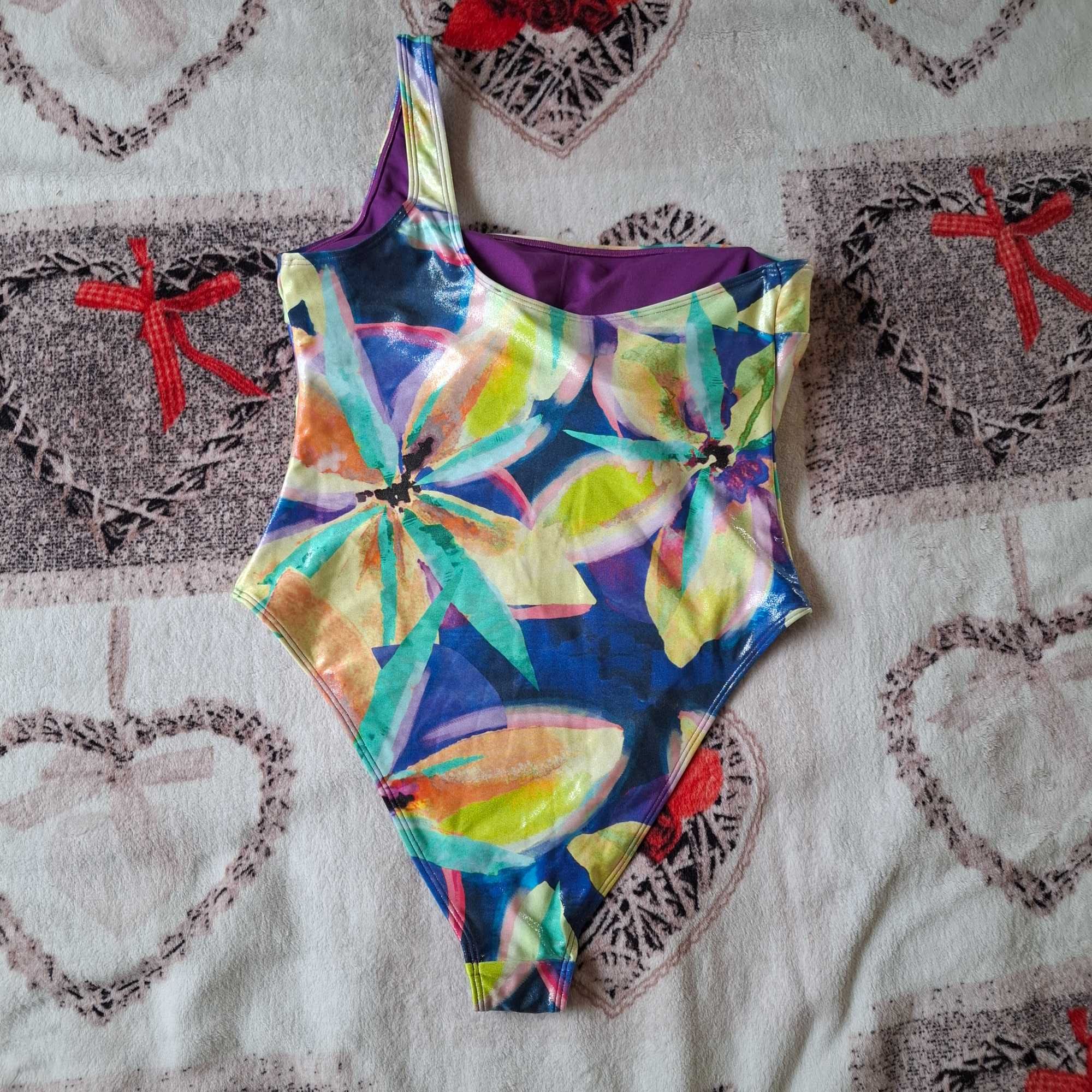 Jednocześcowy strój kąpielowy na jedno ramię River Island