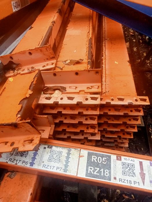 Regały paletowe wandalex 11,5m długi 2,25m wysoki 2szt 3x1200kg paleta