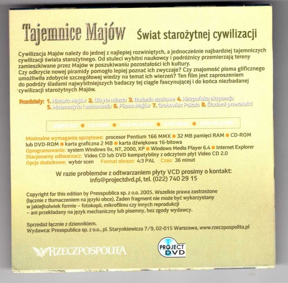 Tajemnice Majów Świat starożytnej cywilizacji (VCD)