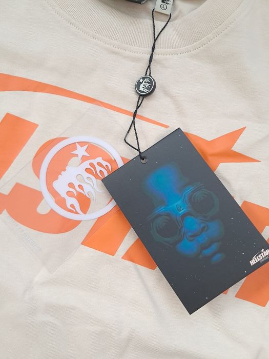 Футболка HELLSTAR Classic Tee білого кольору тішка Opium y2k sk8 drill