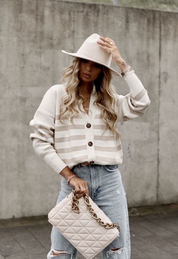Sweter/ kardigan w paski SIMPLICITY