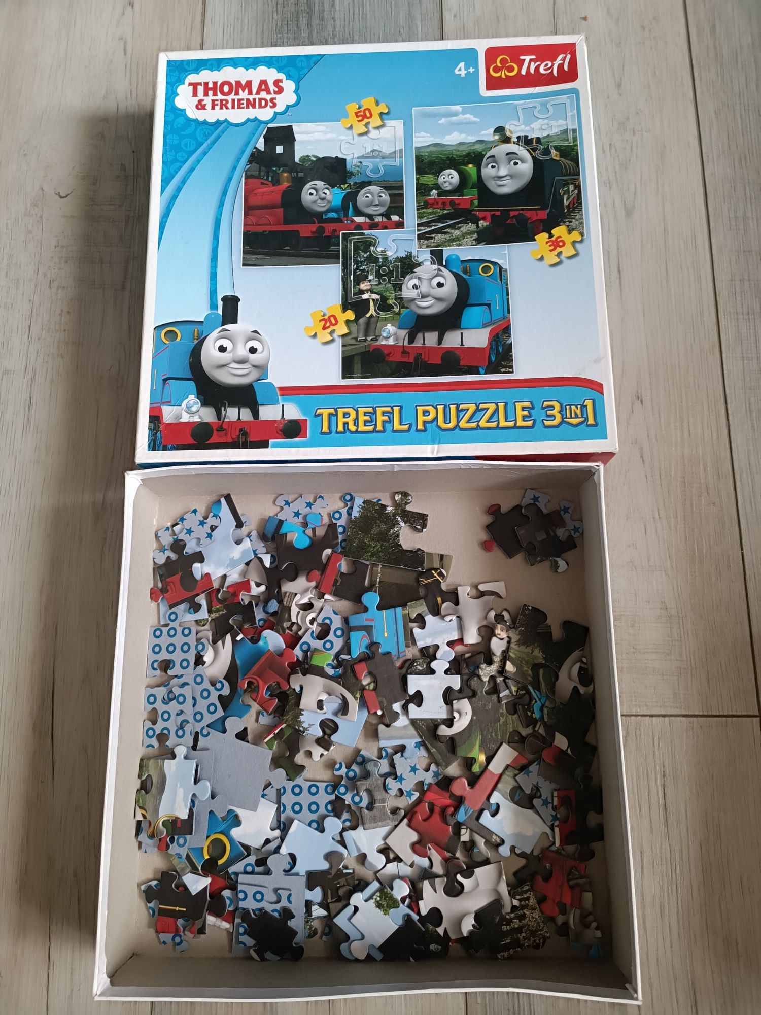 Puzzle 3 in 1 Tomek i przyjaciele firmy Trefl wiek 4+