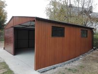 garaże blaszane, wiaty, hale,garaż 6x6 dwuspadowy
