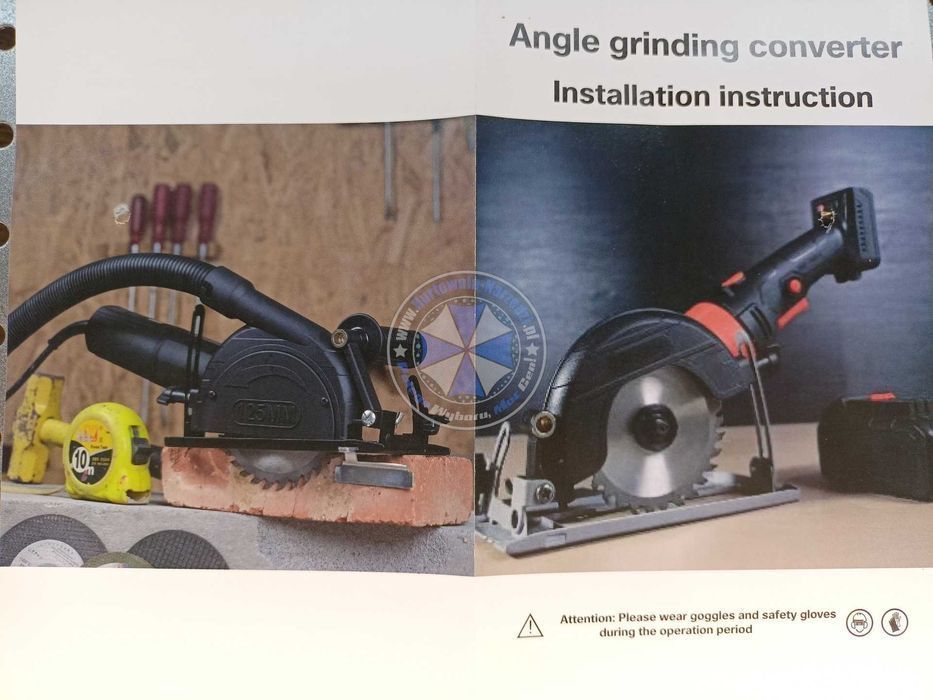 Przystawka prowadnica do szlifierki kątowej 100 - 125mm osłona