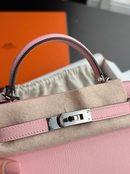 ТОРГ! Срочно! Сумка Hermes Kelly mini 20 rose sakura Cherve mysore