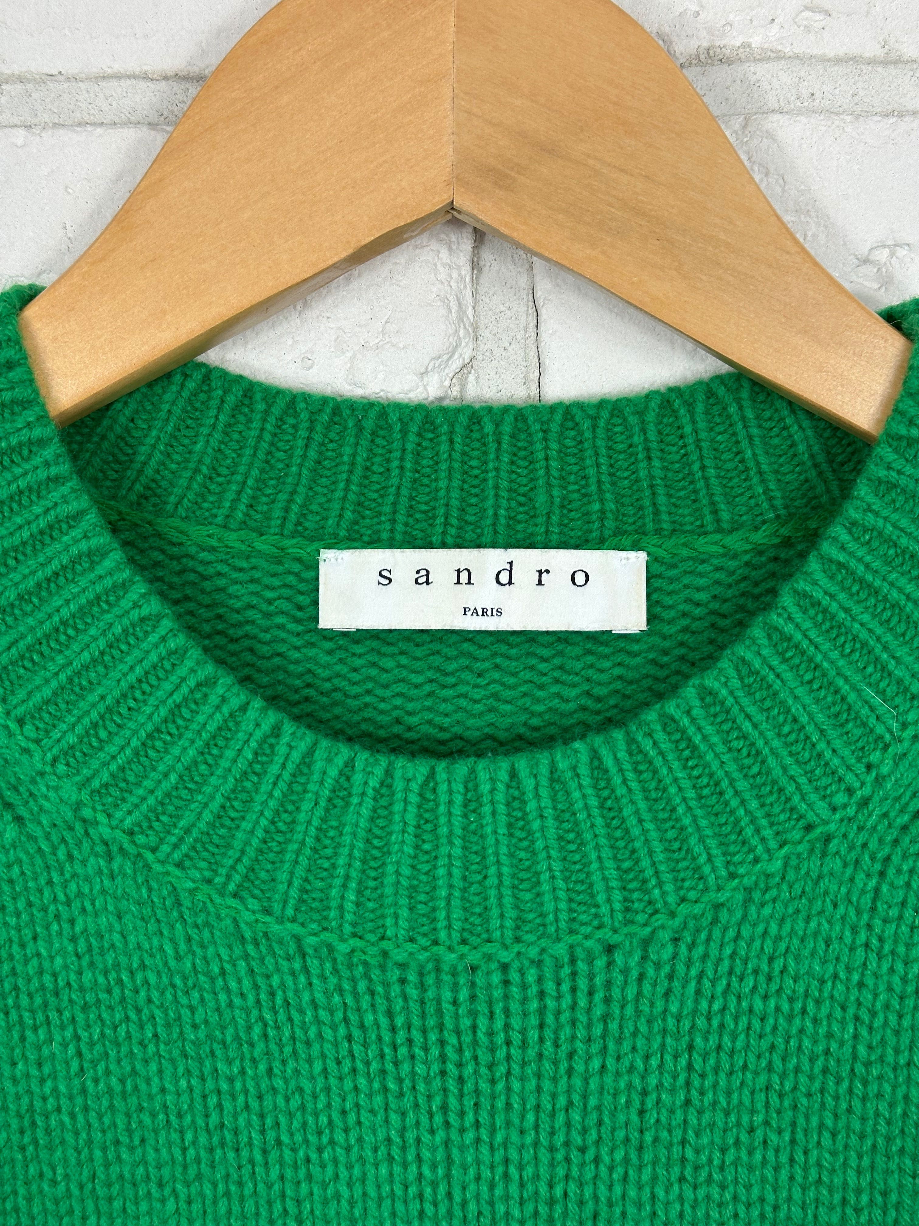 Wełniany sweter Sandro Tiger print