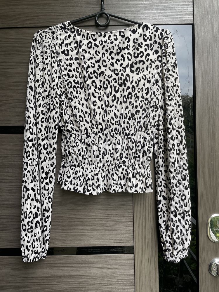 Трендова леопардова блуза zara s