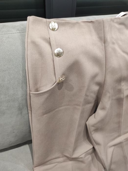 Spodnie damskie taupe rozmiar S