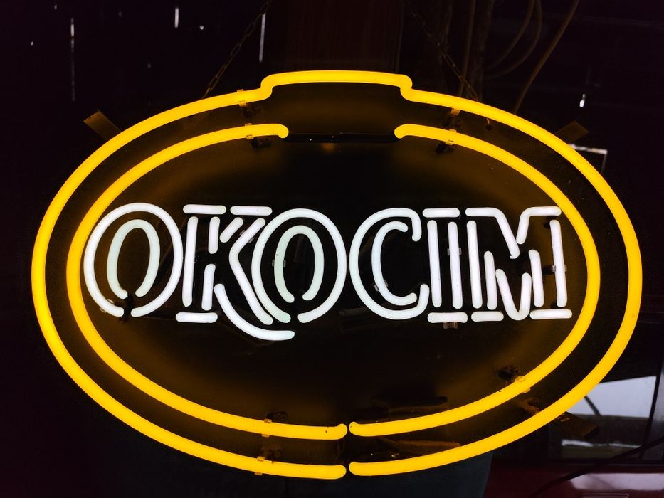 Neon Okocim reklama retro