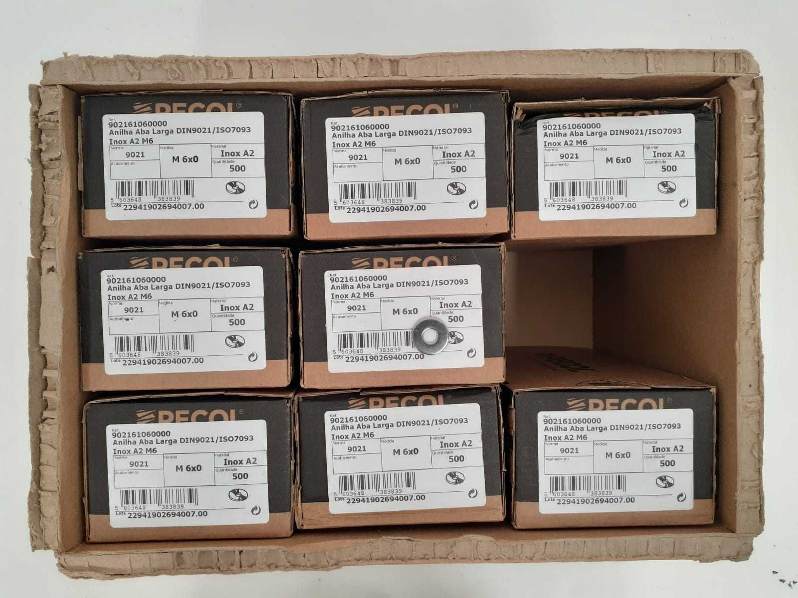 Caixa Anilhas M6 Inox - 500 Unidades