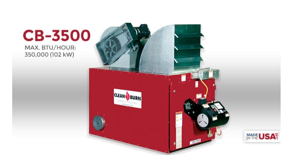 Nagrzewnica nadmuchowa na olej przepracowany hala clean Burn 100kw