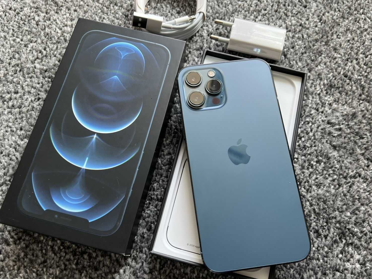 iPhone 12 Pro Max 512GB BLUE NIEBIESKI Pacific Bateria 97% Gwarancja