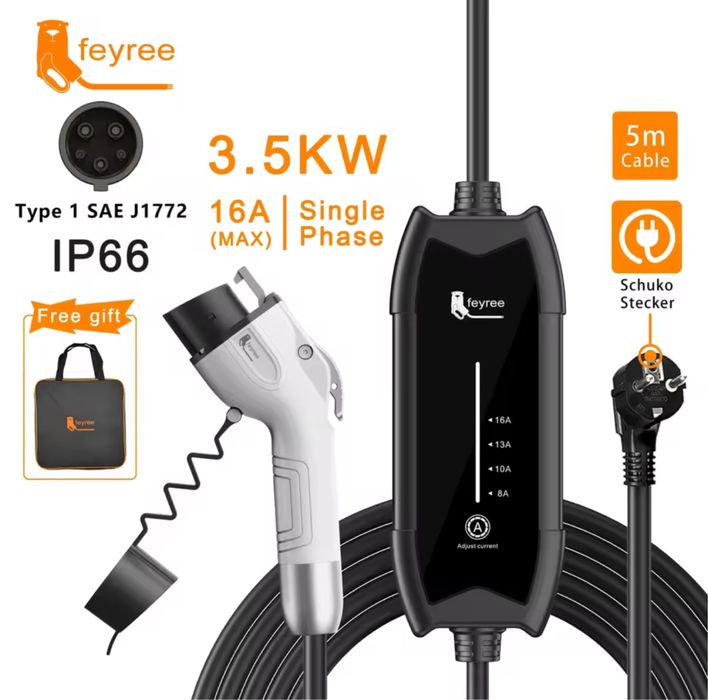 Зарядка Typel 16A Feyree 5 метрів кабель+ сумка в подарунок