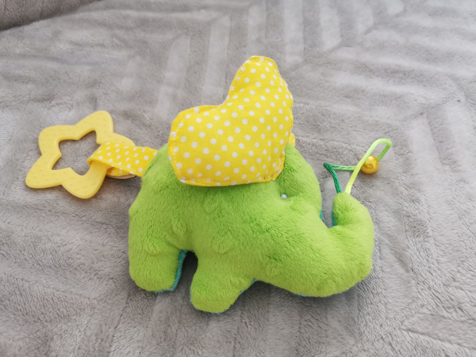 Słonik szczecią Arti zabawka sensoryczna dla niemowlaka 3w1 Hand made