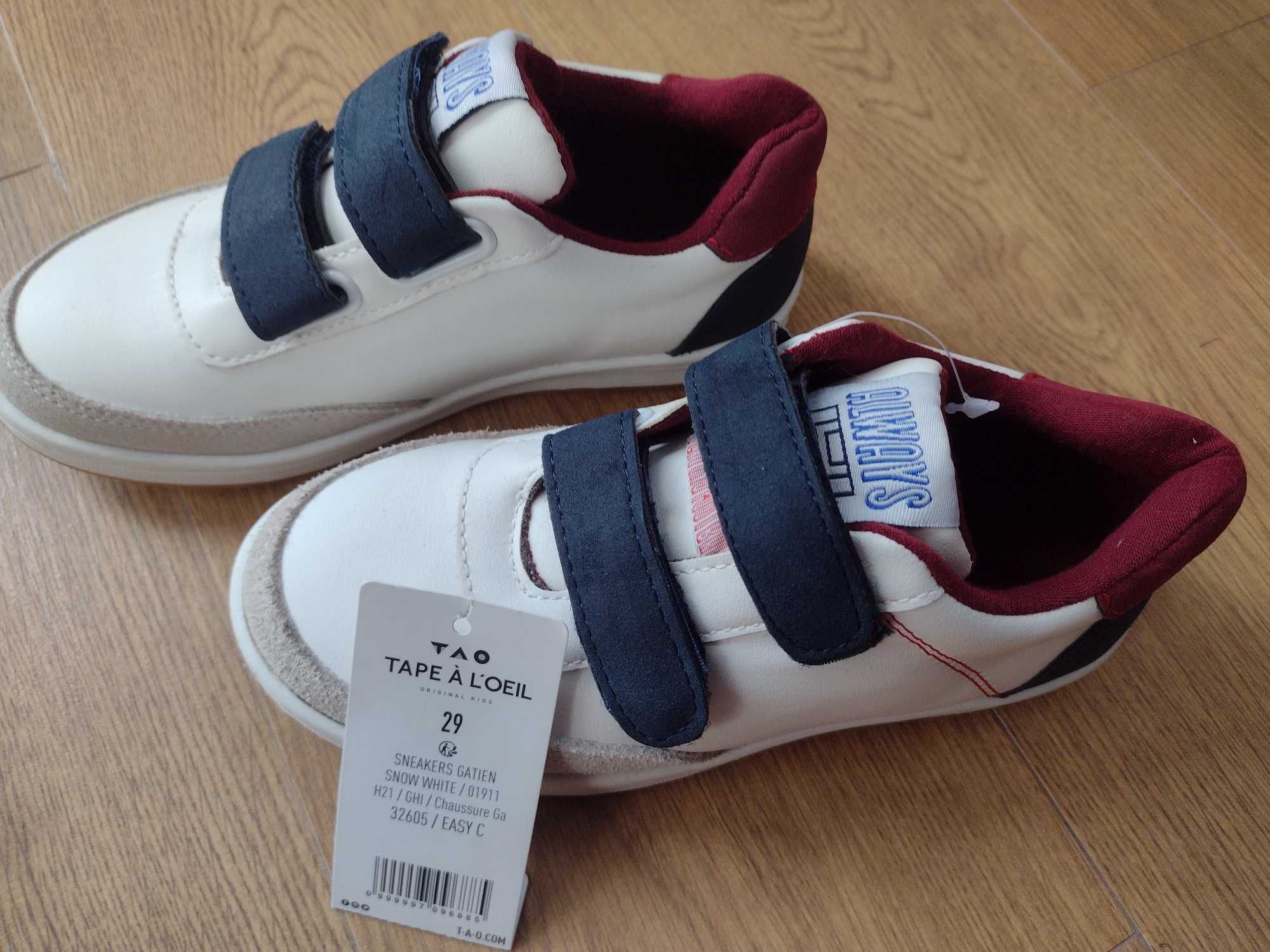 Białe adidasy na rzepy Tape A L'oeil rozmiar 29 NOWE