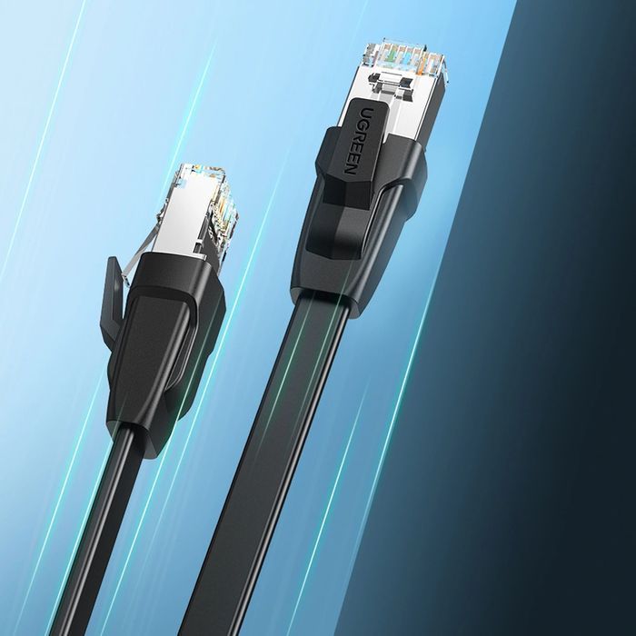 Ugreen kabel LAN Ethernet Cat.8 U/FTP płaski 2m czarny