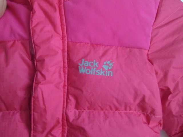 Jack Wolfskin kurtka puchowa  różowa 116 cm