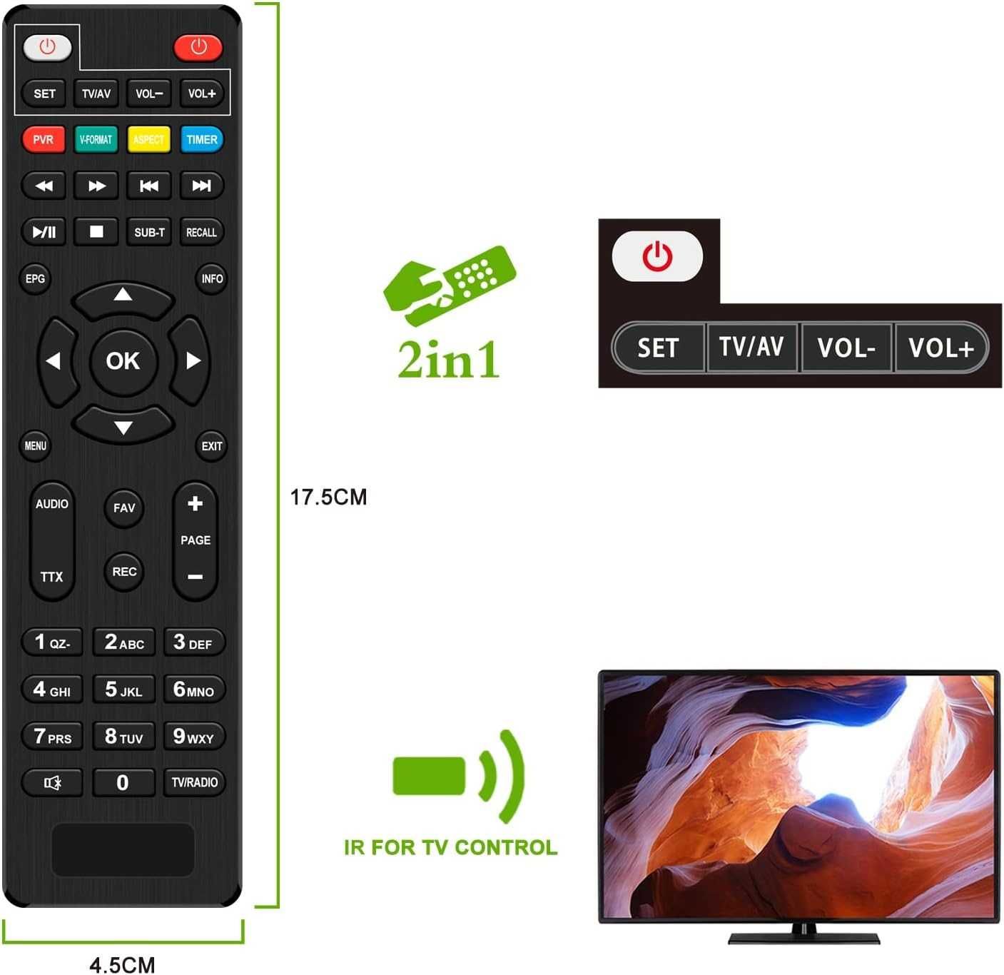 Tuner dekoder cyfrowy DVB-T2 Dcolor hevc mini stick tv naziemnej