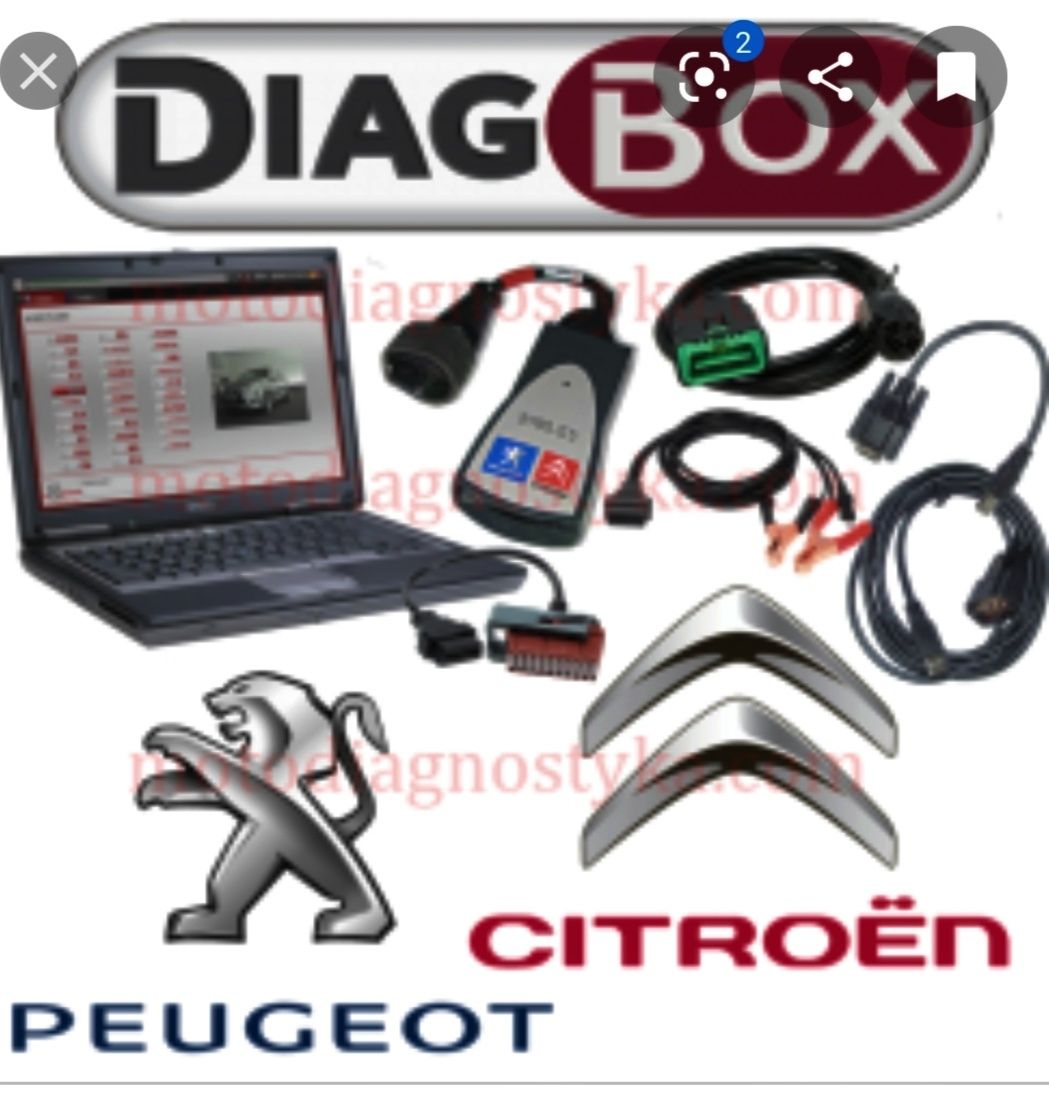 Mobilna Diagnostyka komputerowa Peugeot Citroen Diagbox, lexia,