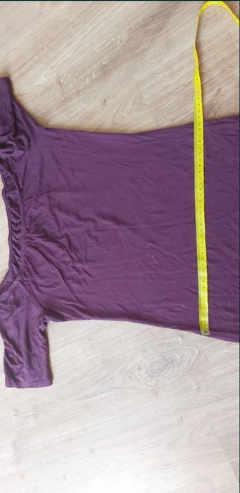 Burgundowa fioletowa cienka sukienka na lato