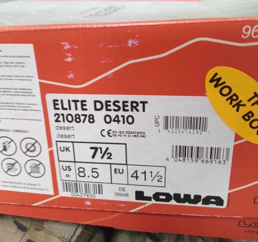Buty Lowa Elite Desert 41,5 ws