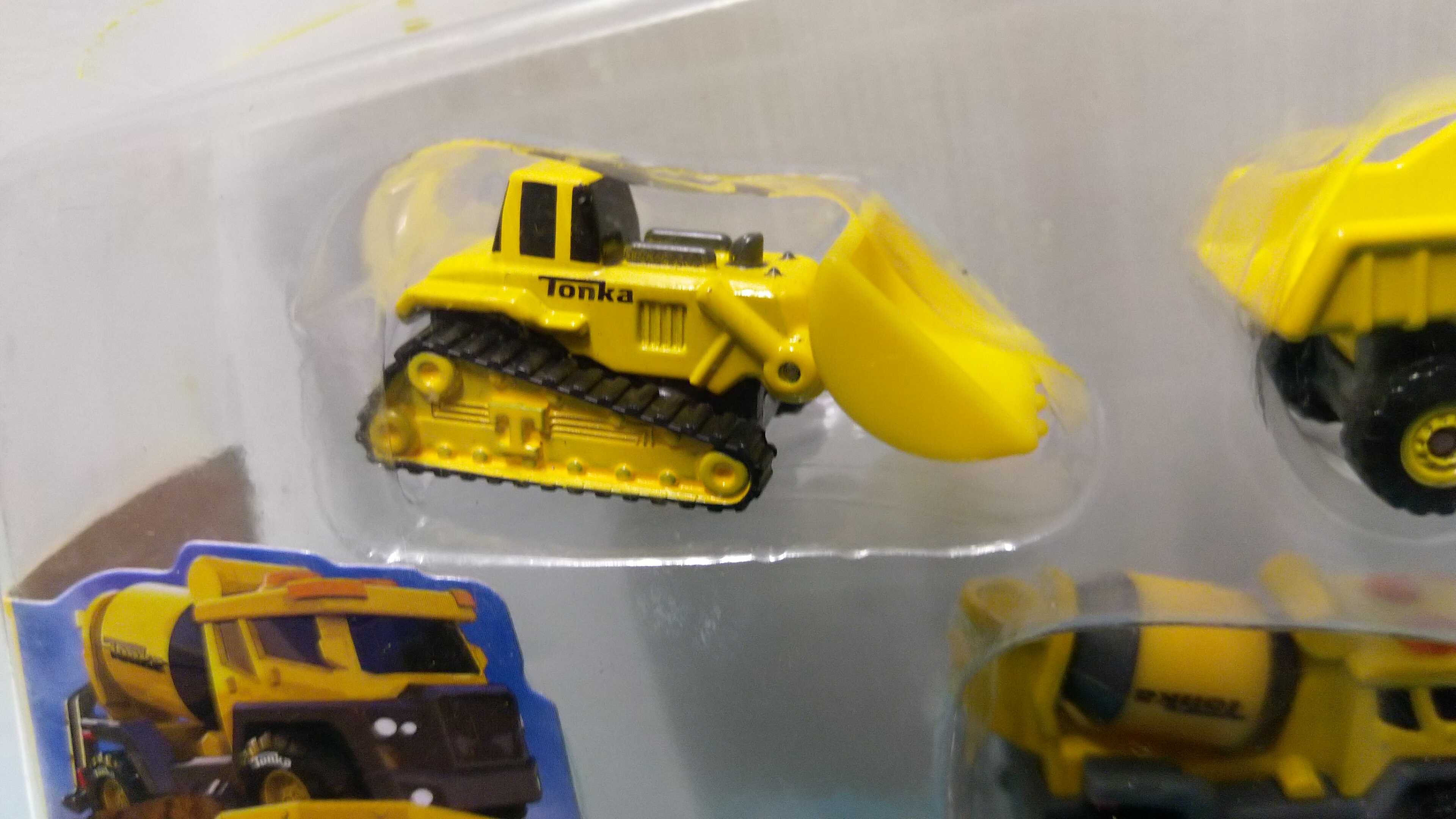 Conjunto de 4 micro miniaturas TONKA: veículos construção/obras