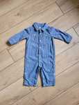 Miękki kombinezon GAP 6-12 74/80 jeansowy 2w1 niemowlęcy unisex