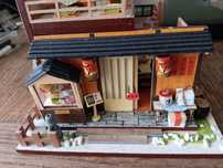 Миниатюра  ресторан китайский 3d суши бар игрушичный домик мини