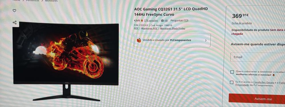 AOC 32” QHD Monitor