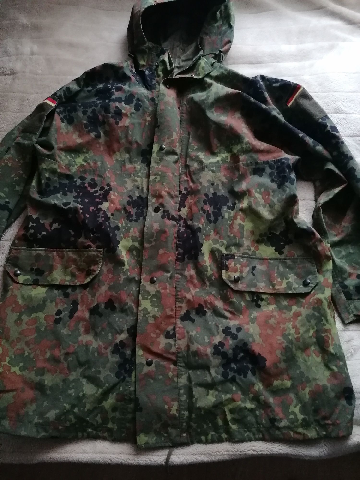 Kurtka przeciwdeszczowa Bundeswery flecktarn męska rozmiar z metki 2XL