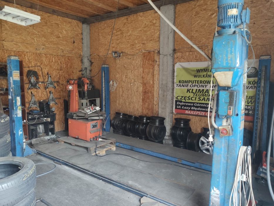 Podnośnik  4 kolumnowy + geometria samochodowa / zestaw