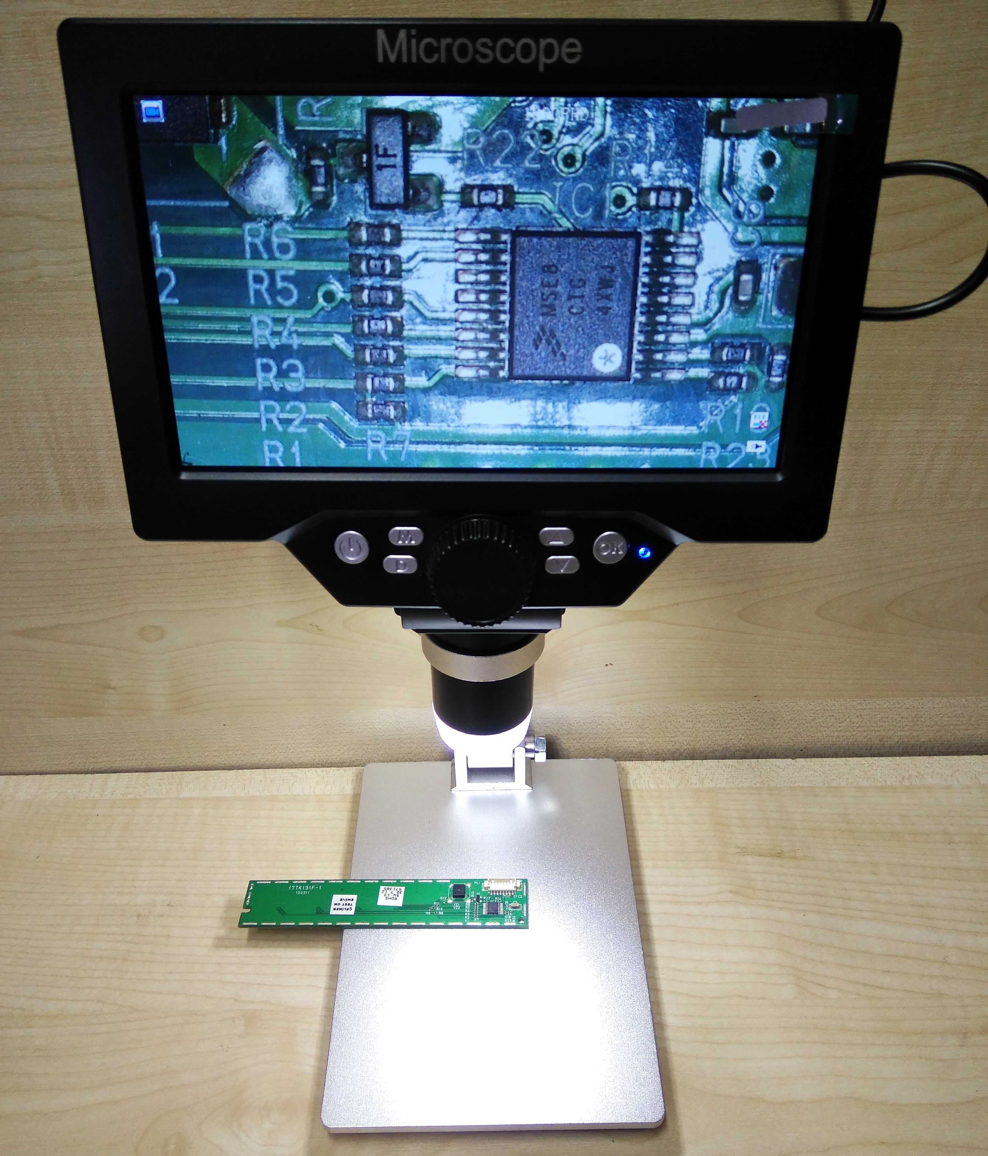MG1200х – електронний цифровий мікроскоп 7"дисплей 12МР камера
