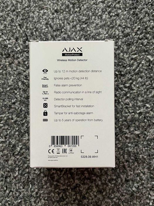 НОВИЙ! Ajax MotionProtect – Бездротовий датчик руху