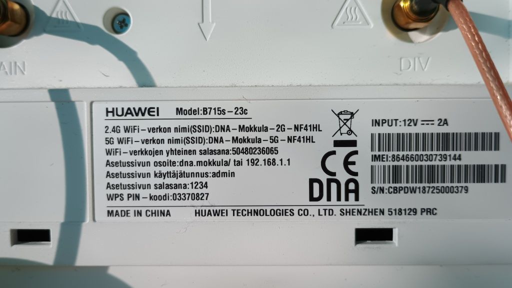 Комплект HUAWEI B715s-23c, антена САРМА 4G LTE