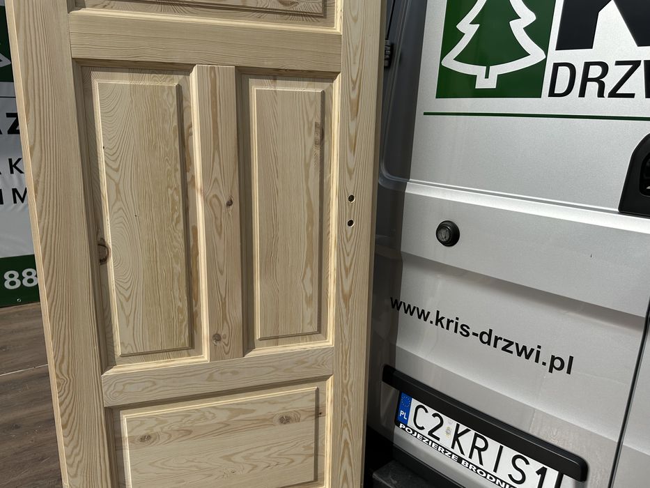 Drzwi lite drewniane sosnowe Na wymiar nietypowe Cała Polska i UE