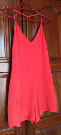 Vestido calção vermelho coral tamanho/talla S da H&M