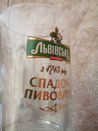 Бокал кружка для пива 1 л Львовское