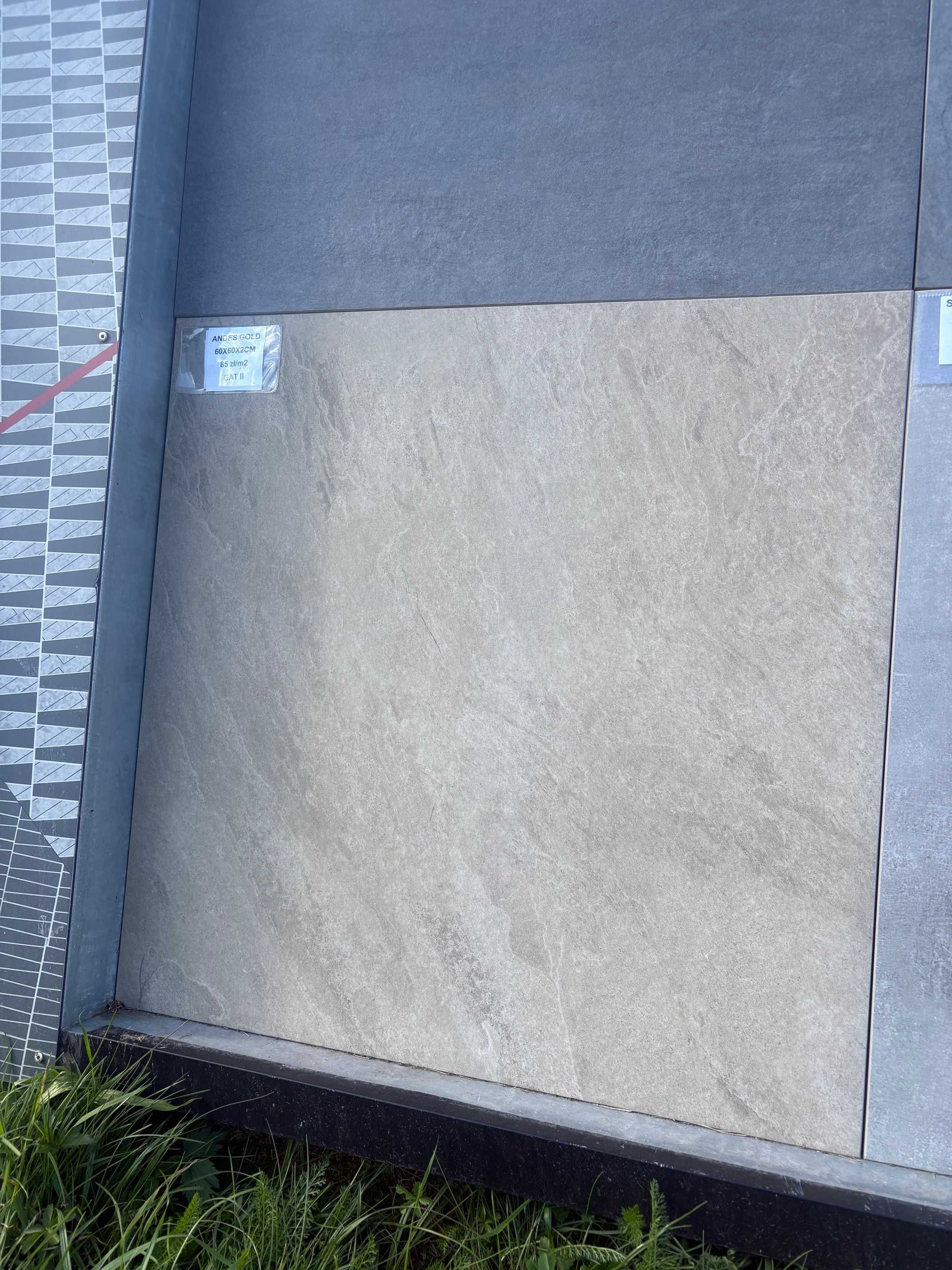 Płytka tarasowa Gres ogrodowy 60x60x2cm Cream, Gres gruby Beżowy 2cm