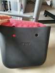 Czarna torebka O Bag mini + różowy organizer O Bag