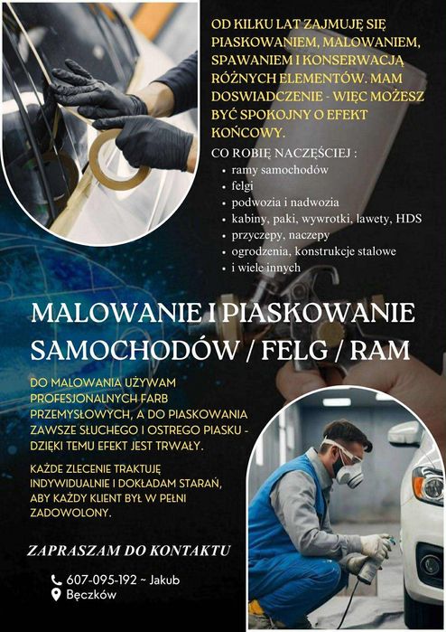 Malowanie piaskowanie