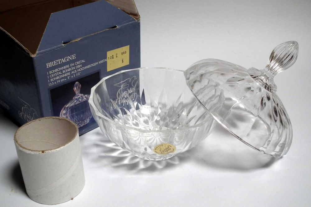 Bomboneira de cristal, da Cristal d'Arques. Envio grátis.