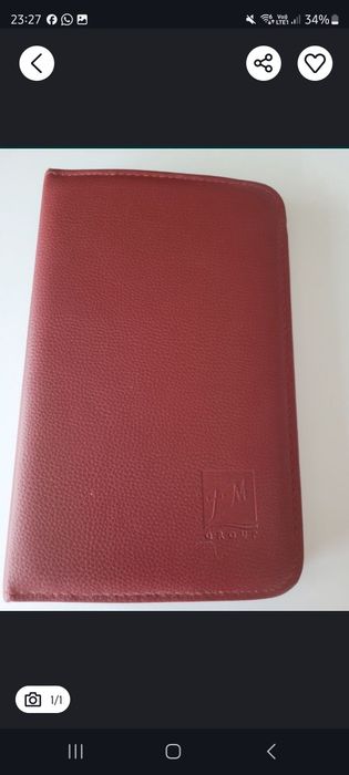 Etui na próbki perfum czerwone